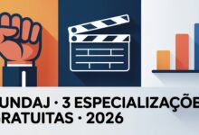 A Fundaj abre 150 vagas em 3 especializações gratuitas ações afirmativas, cinema e ciência de dados. Inscrições até 18062026. Veja como participar.