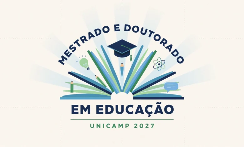 A UNICAMP abriu 227 vagas para mestrado e doutorado em educação em 2027. Inscrições até 15 de julho de 2026. Veja linhas de pesquisa, cotas e cronograma.