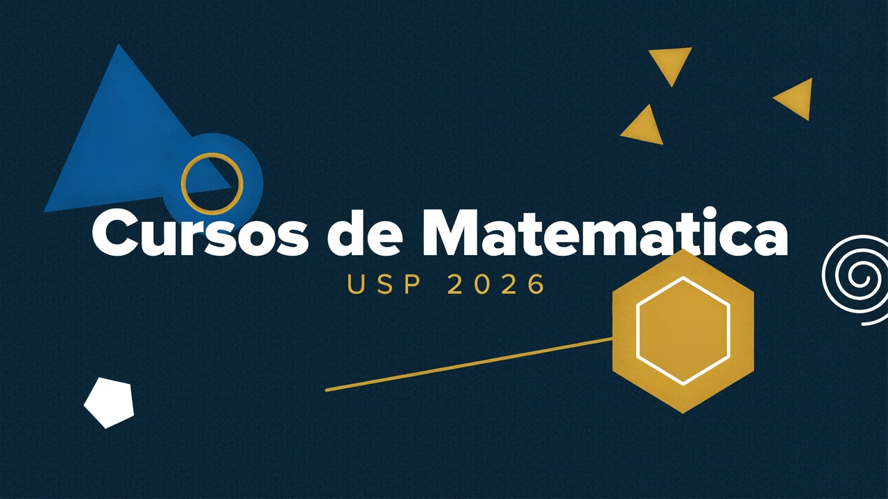 A USP oferece 11 cursos e minicursos gratuitos de matemática no Encontro USP-Escola 2026, de 13 a 17 de julho. Do EF I ao ensino médio, geometria, álgebra e simulações. Inscrições até 2106