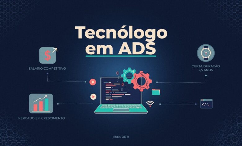 ADS é o curso de tecnologia que mais cresce na EAD brasileira. Entenda o que é o tecnólogo em ADS, diferença para bacharelado, salários e empregabilidade em 2025.