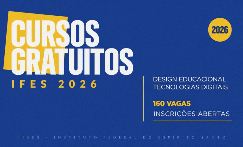 CeforIfes abre 160 vagas em cursos gratuitos de Aperfeiçoamento em Design Educacional e Tecnologias Digitais, 100% a distância e com 210h.