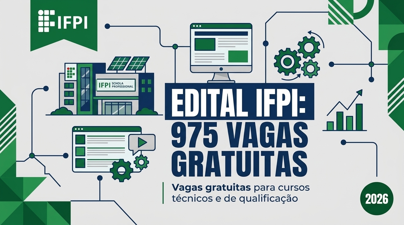 Chegou a hora de fazer um curso técnico gratuito IFPI oferece centenas de vagas gratuitas para o segundo semestre. Confira o edital aqui!
