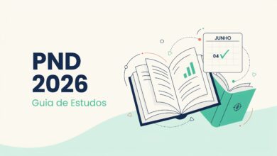 Guia completo de preparação para a PND 2026 cronograma de 90 dias, os 24 temas da Formação Geral Docente, matrizes por área e dicas para a questão discursiva.