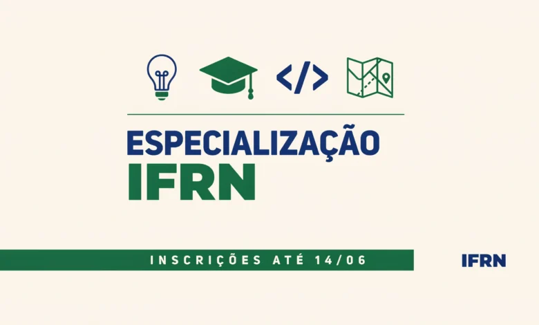 IFRN abre processo seletivo para ingresso em cursos de pós-graduação em nível de especialização em diveras áreas. Confira as informações aqui!