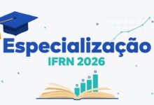 IFRN lança seleção para pós-graduação lato sensu 2026.2. Professores da rede pública têm vagas reservadas. Taxa de R$ 80. Inscrições pelo SGC.