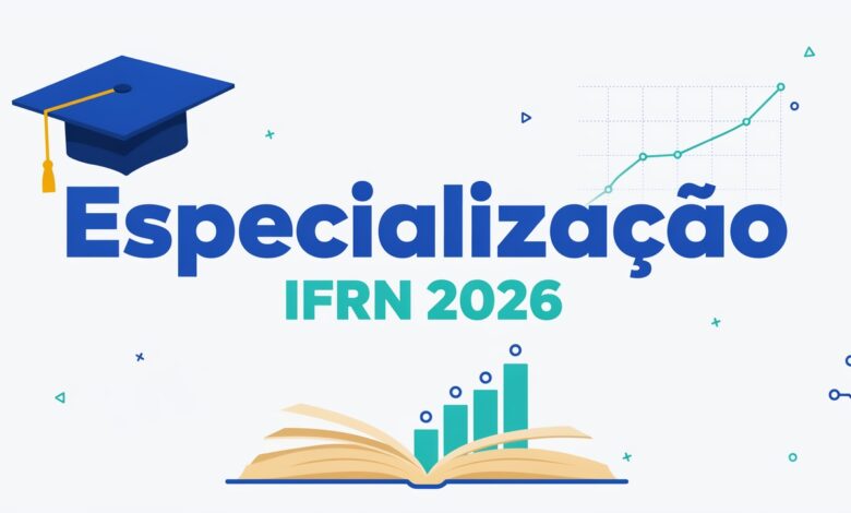 IFRN lança seleção para pós-graduação lato sensu 2026.2. Professores da rede pública têm vagas reservadas. Taxa de R$ 80. Inscrições pelo SGC.