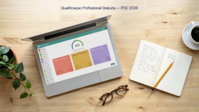 IFSC abre inscrições para 11 cursos gratuitos de Qualificação Profissional no 2º semestre de 2026. Modalidades EaD e presencial. Seleção por sorteio.