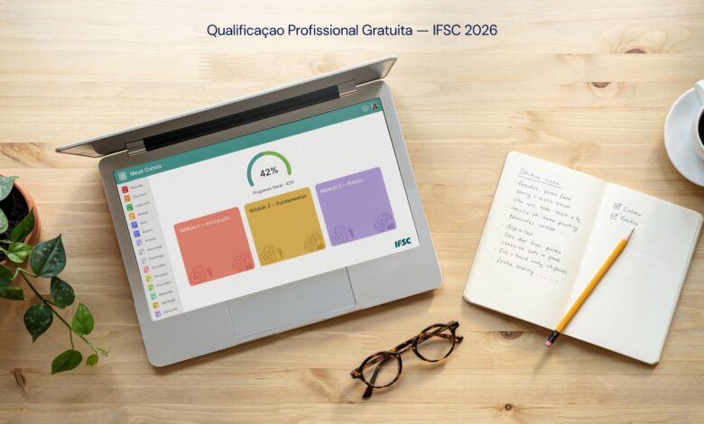 IFSC abre inscrições para 11 cursos gratuitos de Qualificação Profissional no 2º semestre de 2026. Modalidades EaD e presencial. Seleção por sorteio.