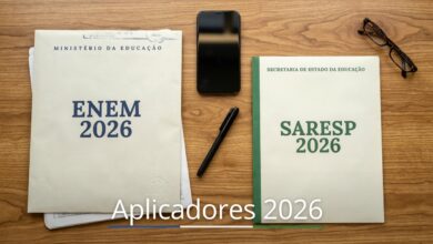 INEP e Vunesp estão com inscrições abertas para aplicadores do ENEM e do SARESP 2026. Veja requisitos, remuneração e como se inscrever nos dois processos.