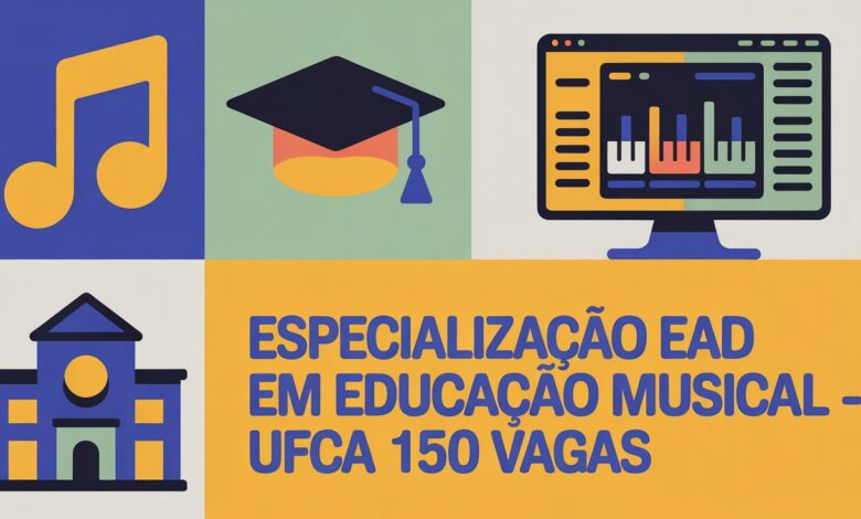 Inscrições abertas para Especialização em Educação Musical EaD na UFCA. Curso de pós-graduação 100% gratuito com vagas em 5 polos!