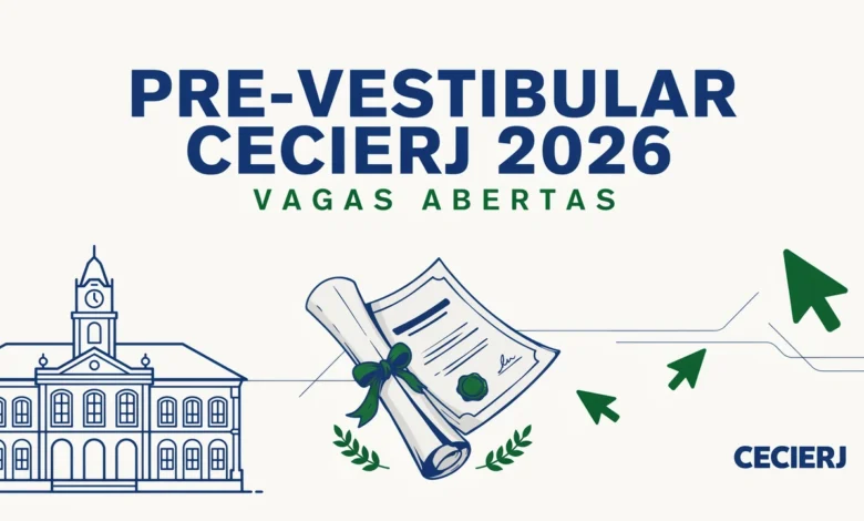 Inscrições abertas para o curso gratuito Pré-Vestibular Social Cecierj Intensivo com vagas presenciais e on-line e seleção por sorteio!