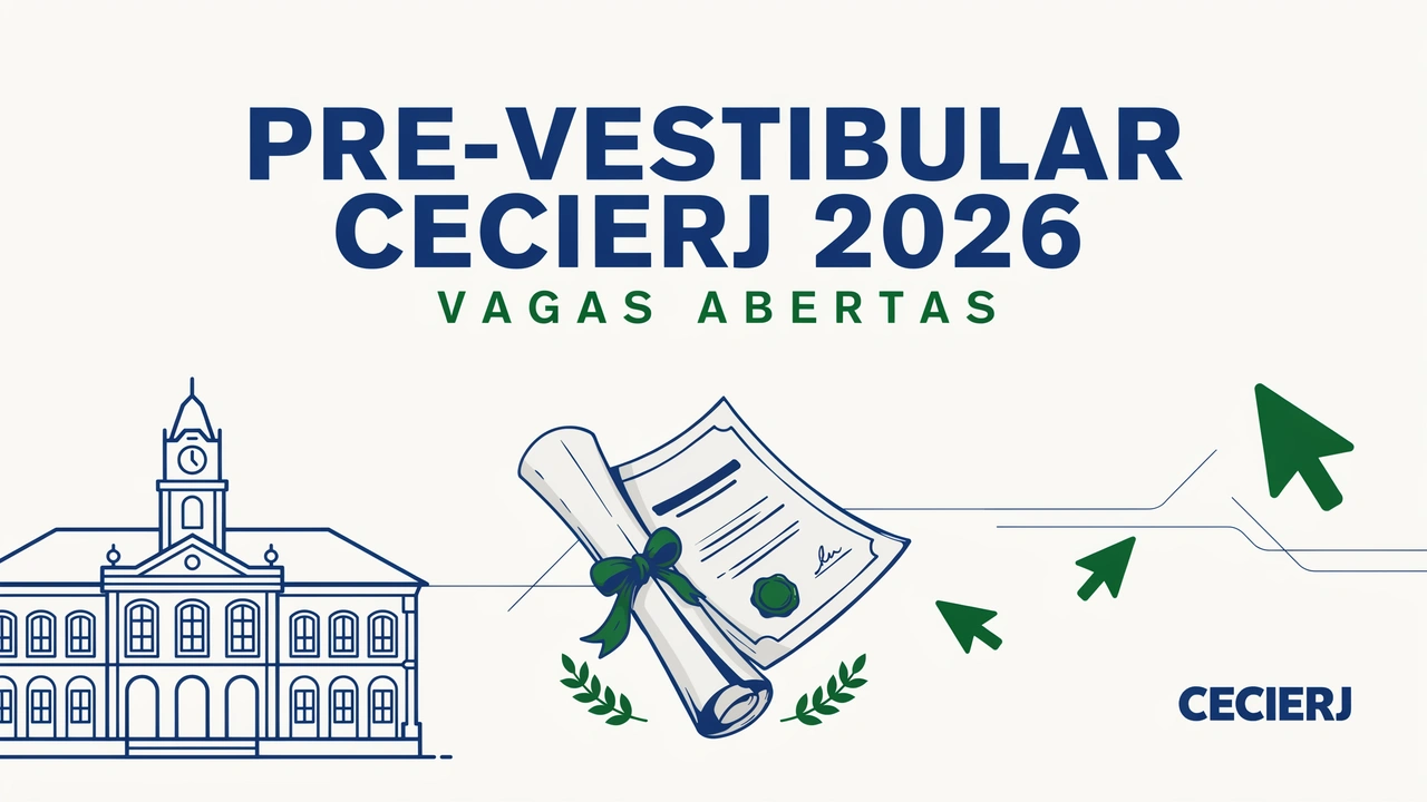 Inscrições abertas para o curso gratuito Pré-Vestibular Social Cecierj Intensivo com vagas presenciais e on-line e seleção por sorteio!