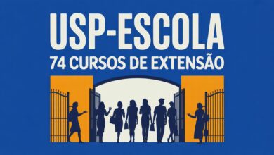 O Encontro USP-Escola 2026 reúne 74 cursos para professores da educação básica. São mais de 5 mil vagas totalmente gratuitas.