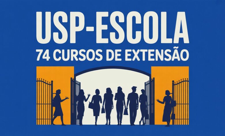 O Encontro USP-Escola 2026 reúne 74 cursos para professores da educação básica. São mais de 5 mil vagas totalmente gratuitas.