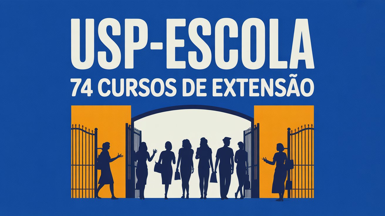 O Encontro USP-Escola 2026 reúne 74 cursos para professores da educação básica. São mais de 5 mil vagas totalmente gratuitas.