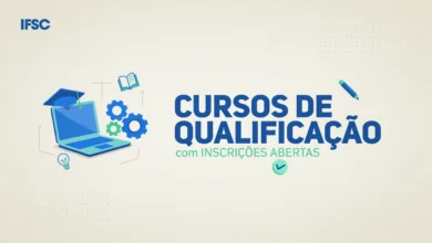 O IFSC abriu inscrições para 11 cursos gratuitos de Qualificação Profissional. Vagas presenciais e EaD via sorteio. Inscreva-se até 6 de julho.