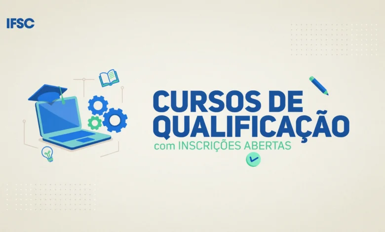 O IFSC abriu inscrições para 11 cursos gratuitos de Qualificação Profissional. Vagas presenciais e EaD via sorteio. Inscreva-se até 6 de julho.