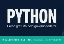 O IFSULDEMINAS abriu 150 vagas gratuitas para o curso de Introdução à Programação com Python, na modalidade EaD.