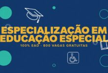 O IFSULDEMINAS abriu 800 vagas gratuitas para a especialização em Educação Especial e Inclusiva EaD. Inscrições de 17 de junho a 17 de agosto