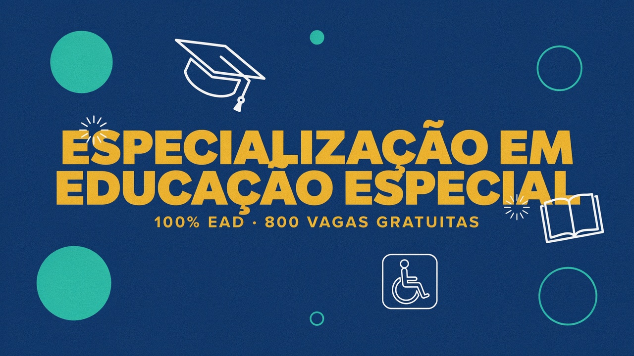 O IFSULDEMINAS abriu 800 vagas gratuitas para a especialização em Educação Especial e Inclusiva EaD. Inscrições de 17 de junho a 17 de agosto