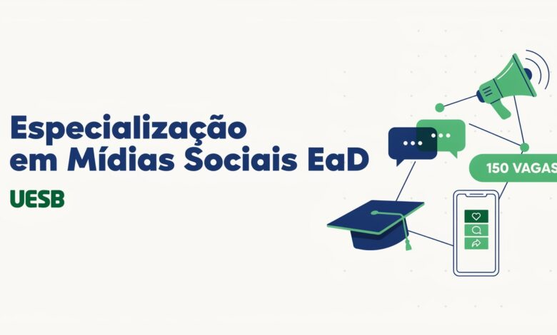 Oportunidade de pós-graduação gratuita da UESB. O Edital 1952026 oferece 150 vagas na Especialização em Mídias Sociais na modalidade EaD.