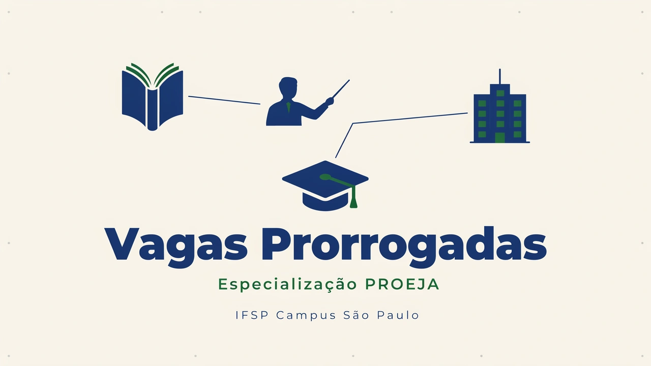 Procurando uma pós-graduação gratuita O IFSP oferece vagas no curso de Especialização em Educação PROEJA 2026. Confira o edital aqui!