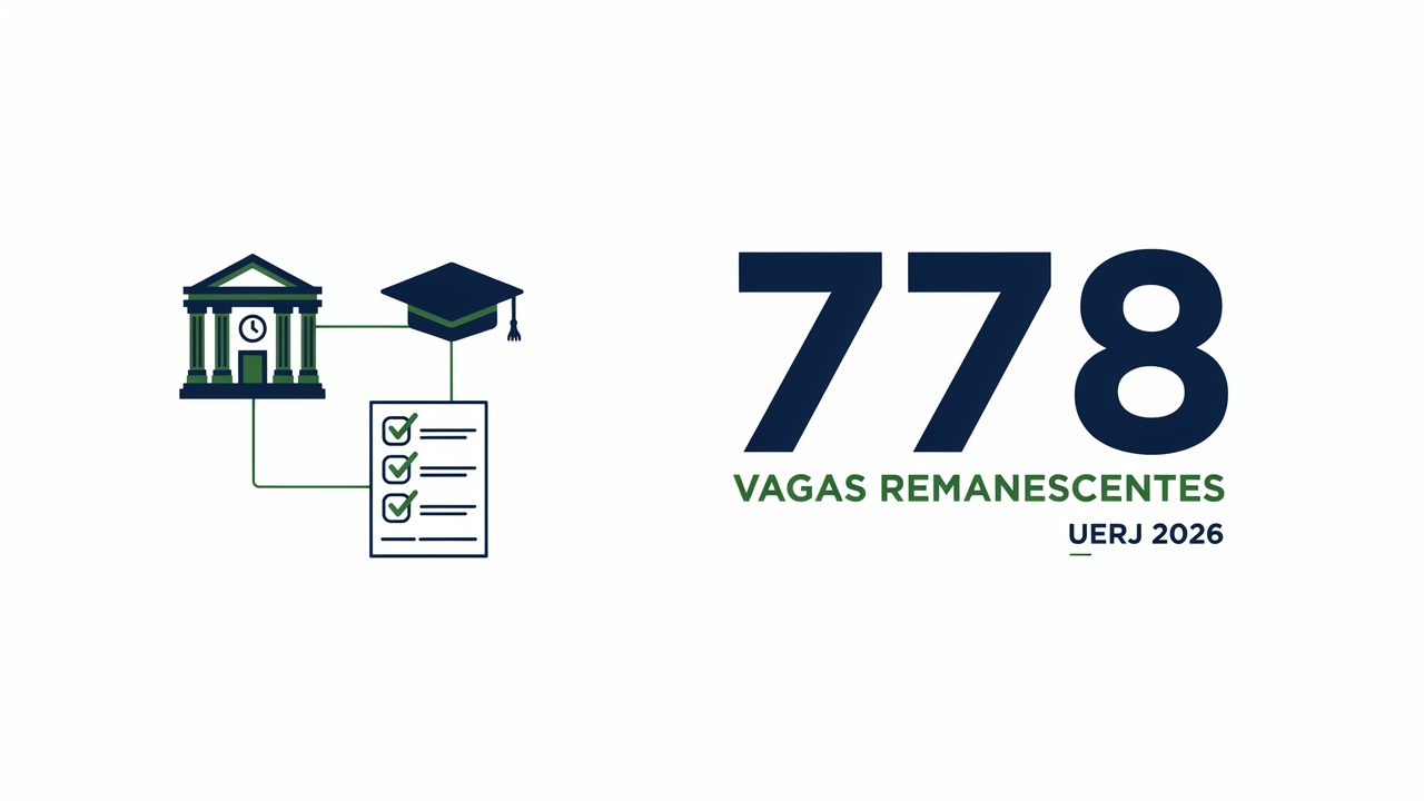 Quer uma graduação gratuita UERJ abre processo seletivo para 778 vagas remanescentes usando a nota do ENEM. Confira o edital e inscreva-se!