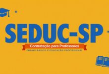 SEDUC-SP abre PSS 2026 para professores de Ensino Fundamental, Médio e Técnico. Inscrições via FGV até 18 e 1906. Salário de R$ 5.565 para 40h semanais.