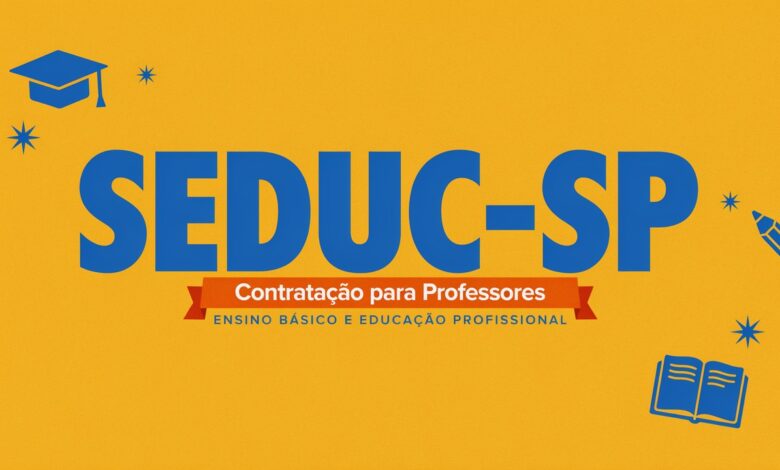 SEDUC-SP abre PSS 2026 para professores de Ensino Fundamental, Médio e Técnico. Inscrições via FGV até 18 e 1906. Salário de R$ 5.565 para 40h semanais.