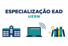 Três especializações EaD gratuitas estão com vagas abertas pela UERN em 2026 Geografia, Gestão Escolar e Português como Segunda Língua. Seleção por análise curricular.