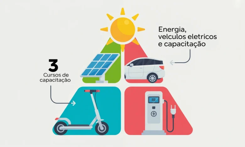 335 vagas em cursos gratuitos de energia solar, veículos elétricos e automação. Inscrições até 23 de julho de 2026. Bolsa de até R$ 544.