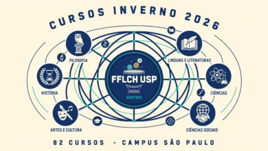 A FFLCH da USP abre 82 cursos de inverno online gratuitos com 7.060 vagas. Inscrição por sorteio em 6 grupos de julho a agosto de 2026.