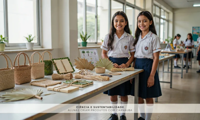 Alunos da Escola Indígena Narcísio Ferreira Matos apresentam produtos de carnaúba no Ceará Científico 2025 e ganha prêmios!