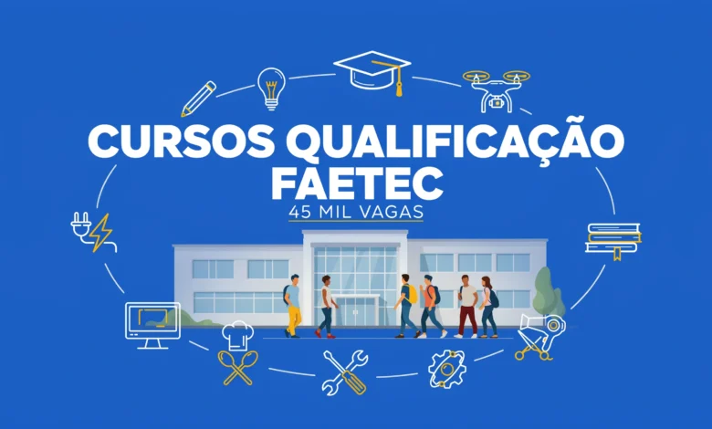 Edital 2026.2-18 da FAETEC oferece dezenas de cursos de qualificação profissional gratuitos. Inscrições de 10 a 19 de julho de 2026.