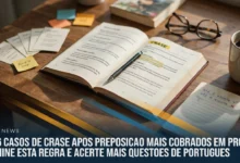 Entenda os 6 casos de crase depois de preposições que mais caem em prova; veja o macete para acertar sempre.