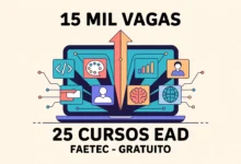 FAETEC abre 15 mil vagas em 25 cursos de Formação Inicial e Continuada (FIC) na modalidade a distância. Inscrições até 19 de julho. Aulas começam em 3 de agosto.