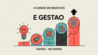 FAETEC abre 4 cursos gratuitos em Gestão & Negócios 640h de formação. Inscrições até 19072026, aulas a partir de 03082026.