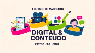 FAETEC abre 4 cursos gratuitos em Marketing Digital & Produção de Conteúdo 640h de formação. Inscrições até 19072026, aulas a partir de 03082026.
