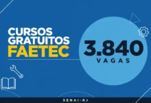 FAETEC e SENAI-RJ abrem 3.840 vagas em cursos gratuitos de qualificação profissional em todo o Rio de Janeiro. Matrículas até 10 de julho de 2026.