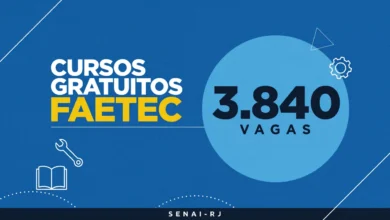 FAETEC e SENAI-RJ abrem 3.840 vagas em cursos gratuitos de qualificação profissional em todo o Rio de Janeiro. Matrículas até 10 de julho de 2026.