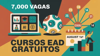Fundação CECIERJ oferece 23 cursos de extensão gratuitos EAD em diversas áreas. São 7 mil vagas com seleção por sorteio e certificação.