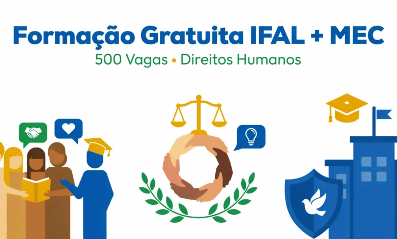 IFAL abre inscrições para o curso de extensão gratuito com 500 vagas híbridas em Direitos Humanos e prevenção à violência escolar. Confira!