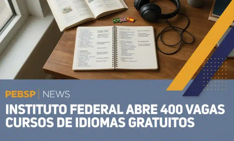 IFSP Diadema 400 vagas em 5 cursos de extensão a distância — inglês, espanhol, português, gestão de custos e planejamento da produção. Inscrições até 31 de julho de 2026.