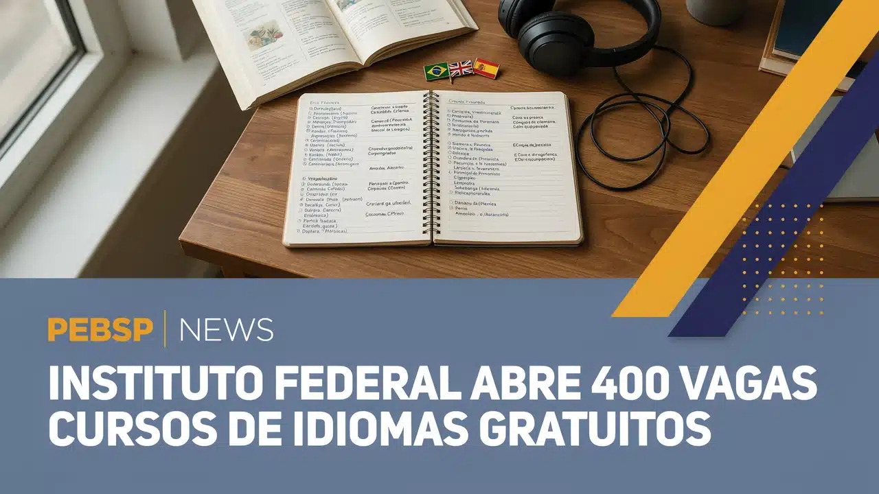IFSP Diadema 400 vagas em 5 cursos de extensão a distância — inglês, espanhol, português, gestão de custos e planejamento da produção. Inscrições até 31 de julho de 2026.
