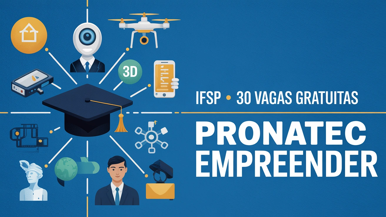 IFSP abre 30 vagas remanescentes em cursos gratuitos em São João da Boa Vista apps, drones e IA. Inscrições até 3082026. Veja como se inscrever.