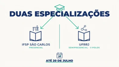 IFSP e UFRRJ abrem juntos 167 vagas em especializações gratuitas de Educação e Ciências. Inscrições terminam nesta segunda, dia 2007. Confira os editais.