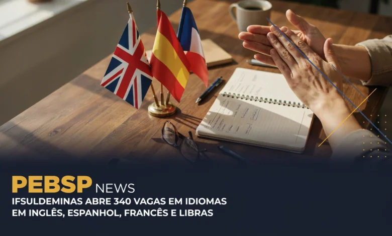 IFSULDEMINAS abre 340 vagas em cursos gratuitos de inglês, espanhol, francês, libras em 17 turmas presenciais e online. Inscrições até 88; sorteio define vagas.
