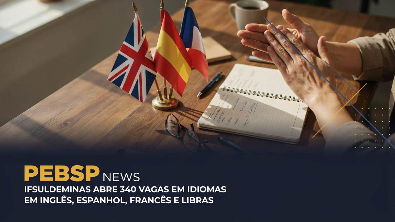 IFSULDEMINAS abre 340 vagas em cursos gratuitos de inglês, espanhol, francês, libras em 17 turmas presenciais e online. Inscrições até 88; sorteio define vagas.