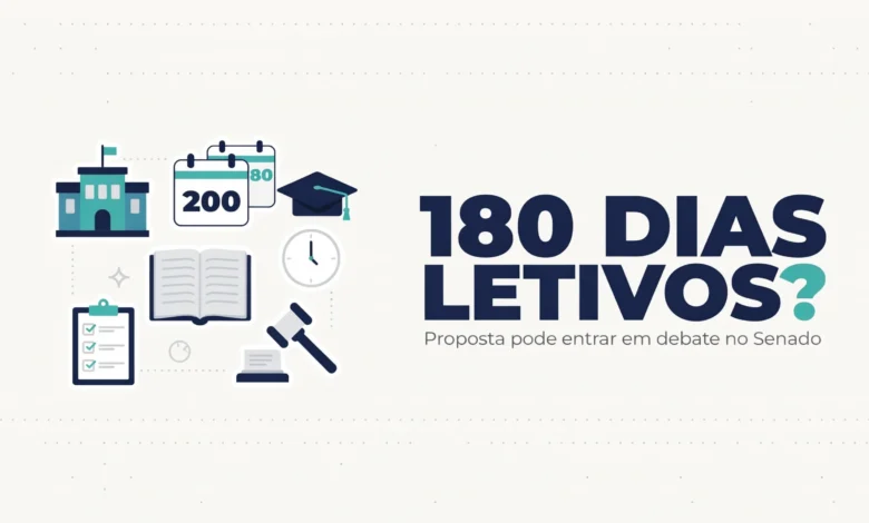Ideia Legislativa no Senado propõe alterar o art. 24 da LDB para reduzir de 200 para 180 dias letivos o calendário escolar.