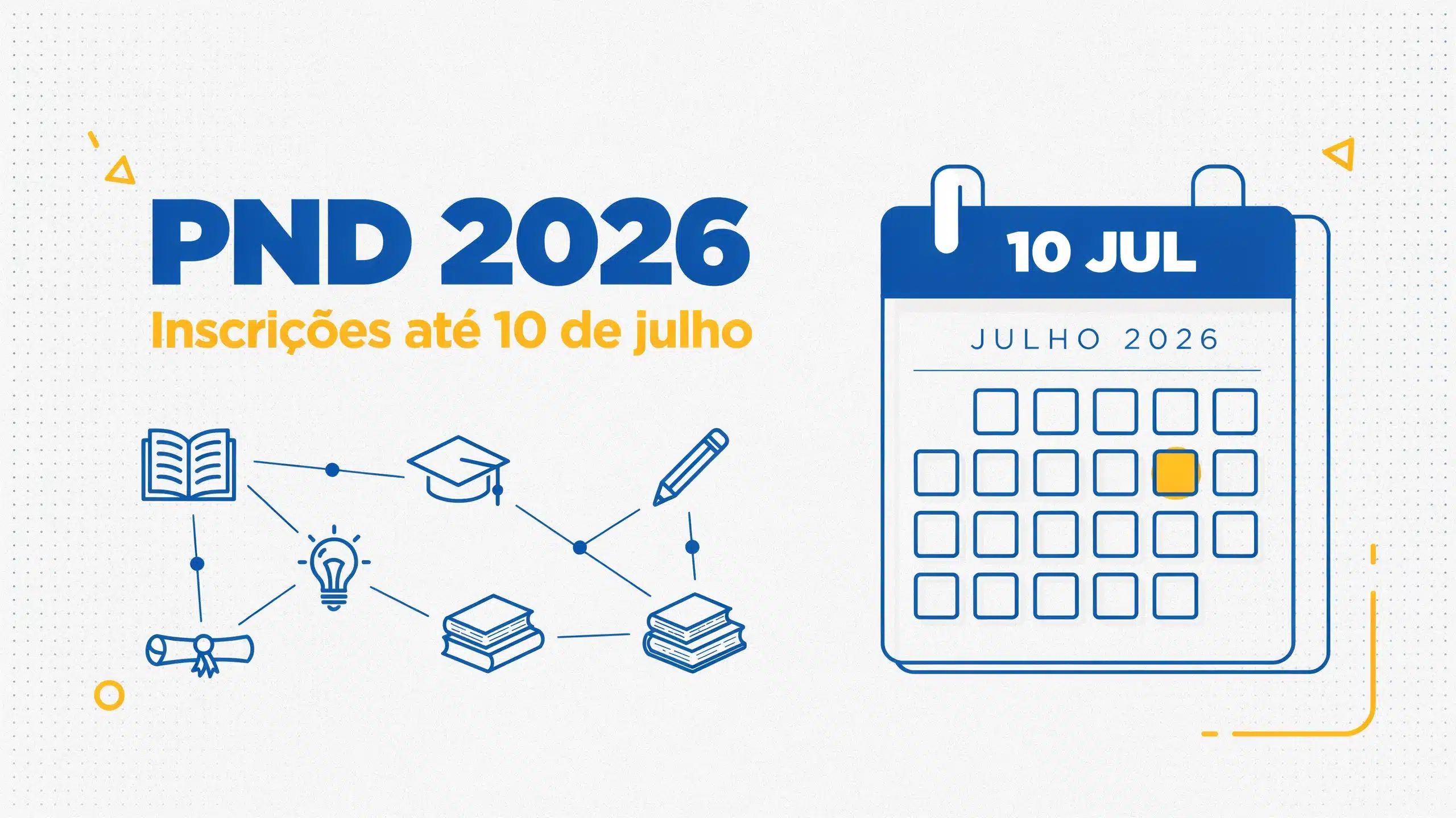 Inep prorrogou as inscrições da PND 2026 até 10 de julho, pelo Sistema PND. Taxa de R$ 85 e prova em 20 de setembro. Veja o cronograma completo.